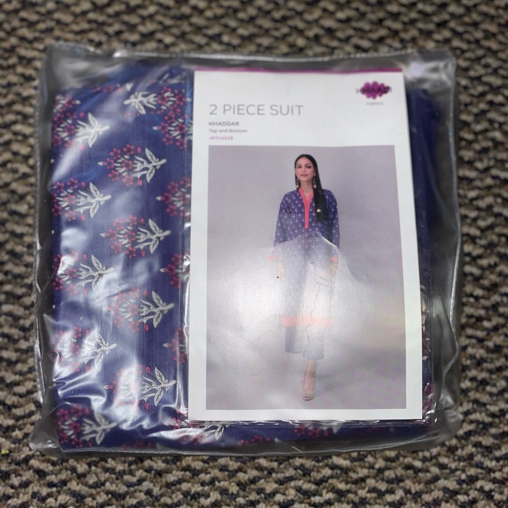 Unstitched Khalid Suit- 2 piece suit